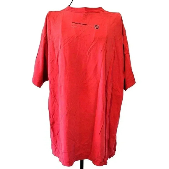 Reebok Detroit Red Wings T Shirt XL Unisex Vintage Hockey Red Short Sleeve - Picture 2 of 5